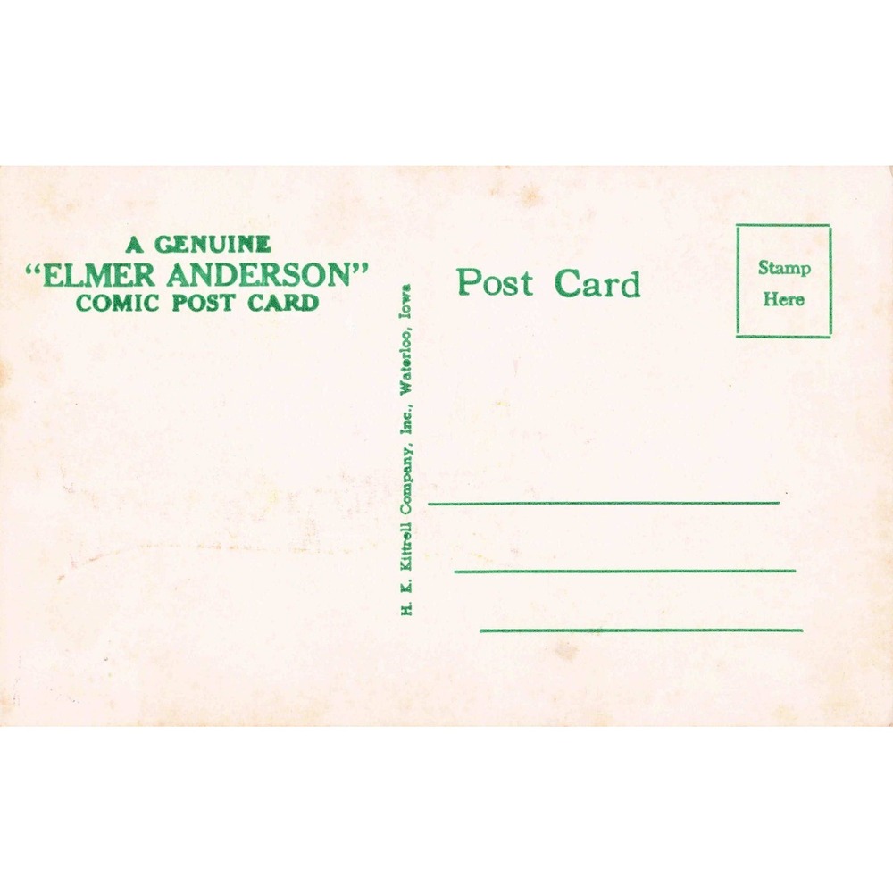Vintage 1951 Elmer Anderson Comic Postcard The Tree Humorous Pinup Art VG - Picture 2 of 2